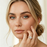 2.30CTW Round Cut Nature Inspired Lab Grown Diamond Engagement Ring For Women Rose Gold