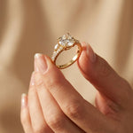 2.30CTW Round Cut Nature Inspired Lab Grown Diamond Engagement Ring For Women Gold