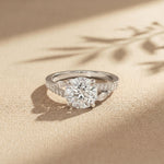 2.30CTW Round Cut Nature Inspired Lab Grown Diamond Engagement Ring For Women White