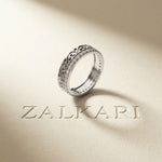 0.55CTW Round Cut Vintage Scroll Pavé Lab Grown Diamond Wedding Band For Women White