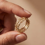 0.30CTW Round Cut Geometric Eternity Lab Grown Diamond Wedding Band For Women Gold