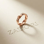 0.20CTW Round Cut Modern Link Lab Grown Diamond Wedding Band For Women Rose Gold
