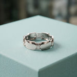 0.20CTW Round Cut Modern Link Lab Grown Diamond Wedding Band For Women White