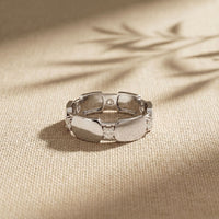 0.20CTW Round Cut Modern Link Lab Grown Diamond Wedding Band For Women White