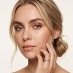 0.85CTW Round Cut Dual Layer Lab Grown Diamond Wedding Band For Women Rose Gold