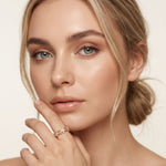 0.50CTW Round Cut Floral Geometric Lab Grown Diamond Wedding Band For Women Gold