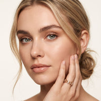 0.45CTW Round Cut Geometric Link Lab Grown Diamond Wedding Band For Women Rose Gold