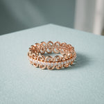0.30CTW Round Cut Vintage Scrollwork Lab Grown Band For Women Rose Gold