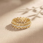 0.30CTW Round Cut Vintage Scrollwork Lab Grown Band For Women Gold
