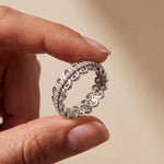 0.30CTW Round Cut Vintage Scrollwork Lab Grown Band For Women White