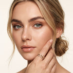 0.40CTW Round Cut Leaf Motif Lab Grown Band For Women Rose Gold