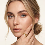 0.40CTW Round Cut Leaf Motif Lab Grown Band For Women Gold