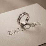 0.40CTW Round Cut Leaf Motif Lab Grown Band For Women White