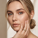 0.40CTW Round Cut Designer Lab Grown Diamond Band For Women Gold
