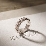 0.40CTW Round Cut Designer Lab Grown Diamond Band For Women White