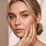 0.40CTW Round Cut Designer Lab Grown Diamond Band For Women White