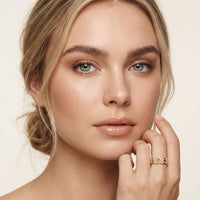 0.45CTW Round Cut Floral Openwork Lab Grown Band For Women Gold
