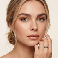0.45CTW Round Cut Floral Openwork Lab Grown Band For Women White