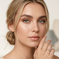 0.40CTW Round Cut Art Deco Inspired Lab Grown Band For Women Rose Gold