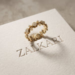 0.40CTW Round Cut Art Deco Inspired Lab Grown Band For Women Gold