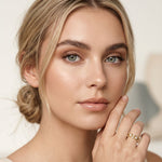 0.40CTW Round Cut Art Deco Inspired Lab Grown Band For Women Gold