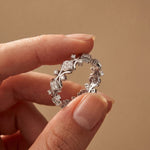 0.40CTW Round Cut Art Deco Inspired Lab Grown Band For Women White