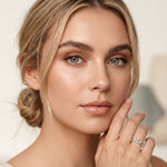 0.40CTW Round Cut Art Deco Inspired Lab Grown Band For Women White