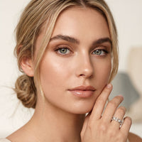 0.40CTW Round Cut Art Deco Inspired Lab Grown Band For Women White