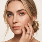 0.70CTW Round Cut Nature-Inspired Eternity Lab Grown Band For Women Rose Gold