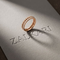 0.70CTW Round Cut Nature-Inspired Eternity Lab Grown Band For Women Rose Gold