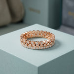 0.70CTW Round Cut Nature-Inspired Eternity Lab Grown Band For Women Rose Gold