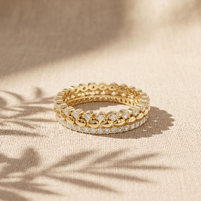 0.70CTW Round Cut Nature-Inspired Eternity Lab Grown Band For Women