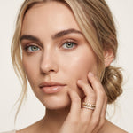 0.70CTW Round Cut Nature-Inspired Eternity Lab Grown Band For Women Gold