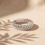 0.70CTW Round Cut Nature-Inspired Eternity Lab Grown Band For Women white