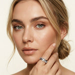 0.20CTW Round Cut Angular Motif Lab Grown Band For Women White