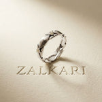 0.20CTW Round Cut Angular Motif Lab Grown Band For Women White