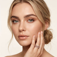 0.85CTW Round Cut Filigree Inspired Lab Grown Band For Women Rose Gold