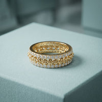 0.85CTW Round Cut Filigree Inspired Lab Grown Band For Women Gold