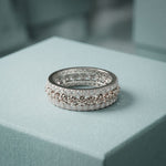 0.85CTW Round Cut Filigree Inspired Lab Grown Band For Women White