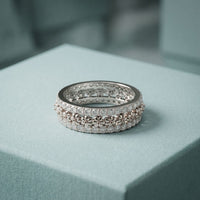 0.85CTW Round Cut Filigree Inspired Lab Grown Band For Women White