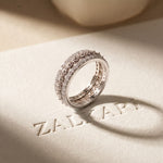 0.85CTW Round Cut Filigree Inspired Lab Grown Band For Women White