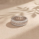 0.85CTW Round Cut Filigree Inspired Lab Grown Band For Women White