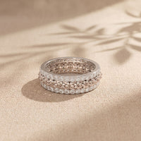 0.85CTW Round Cut Filigree Inspired Lab Grown Band For Women White