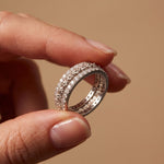 0.85CTW Round Cut Filigree Inspired Lab Grown Band For Women White