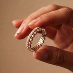 0.70CTW Round Cut Minimalist Luxury Lab Grown Band For Women Rose Gold 