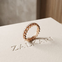 0.70CTW Round Cut Minimalist Luxury Lab Grown Band For Women Rose Gold 