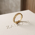 0.70CTW Round Cut Minimalist Luxury Lab Grown Band For Women Gold
