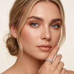 0.70CTW Round Cut Minimalist Luxury Lab Grown Band For Women White