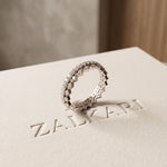 0.70CTW Round Cut Minimalist Luxury Lab Grown Band For Women White