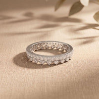 0.70CTW Round Cut Minimalist Luxury Lab Grown Band For Women White